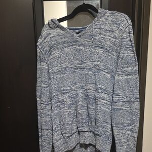 American Rag V-Neck Sweater in Blue and Gray